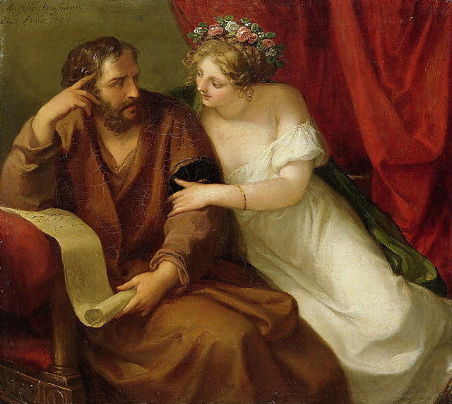 Phryné séduit le philosophe Xénocrate
Angelica Kauffmann, 1794
Collection privée